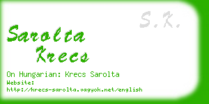 sarolta krecs business card